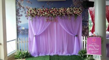 Backdrop tiệc cưới tím 003